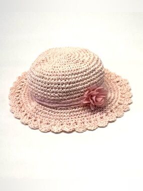 Joe Fresh Toddler Girls Pink Crochet Sun Hat - One Size